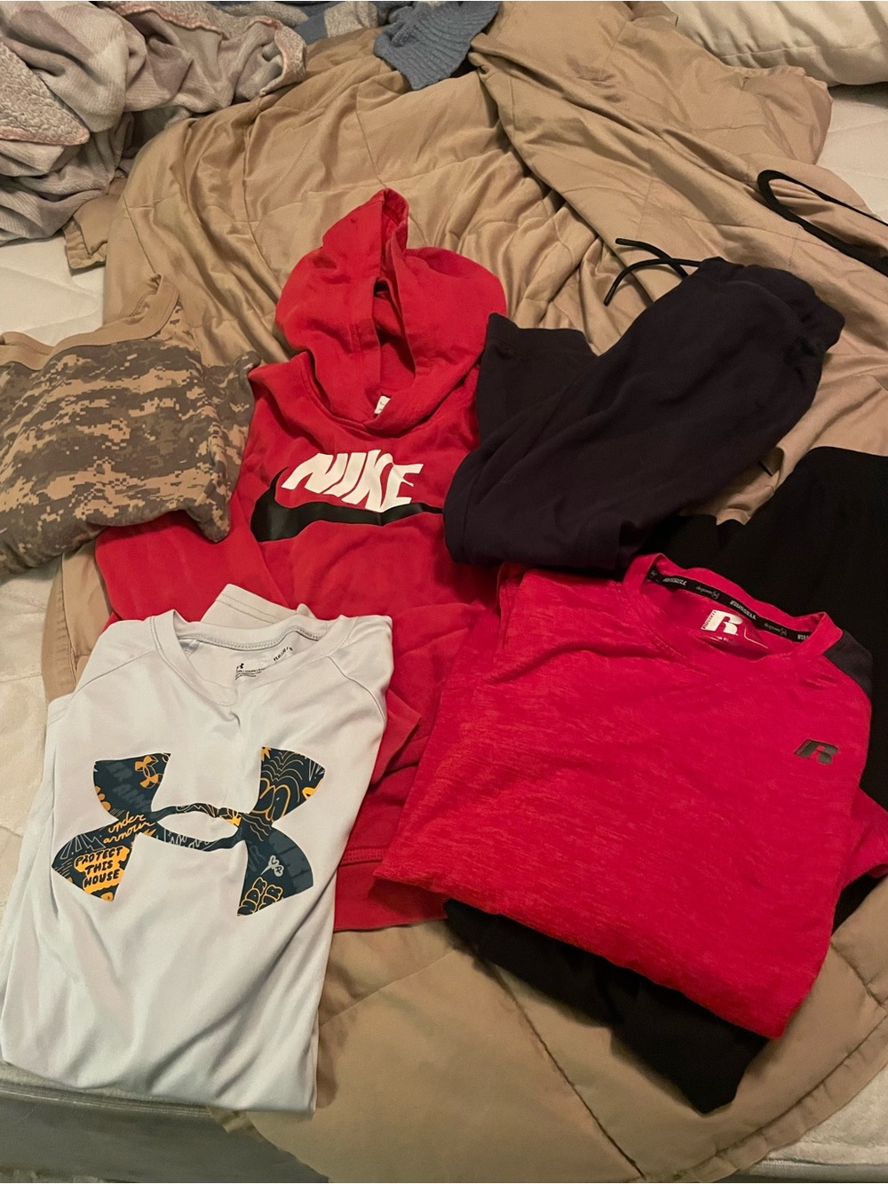 Nike Red & Black Kids Hoodie Top
